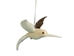 Tagua Nut Carving: Hummingbird (hanging) #2 - 1153-C295 (Y3K)