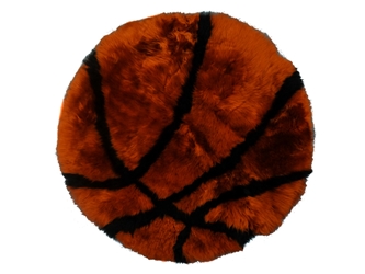 Designer Sheepskin Rug: Basketball 