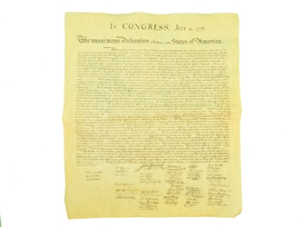 Declaration of Independence 1776 Parchment 