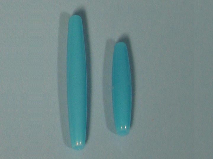Turquoise Plastic Hairpipe: 1.5" (100/box) plastic beads