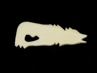 Howling Wolf Bone Pendant with Hole bone pendants