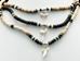 Otodus Fossil Shark Tooth Necklace: Wooden Beads - 282-2