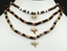 Otodus Fossil Shark Tooth Necklace: Wooden Bead - 282-6