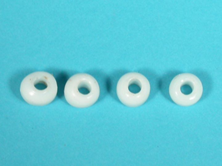 9mm Crow Beads: Opaque White (kg) glass beads