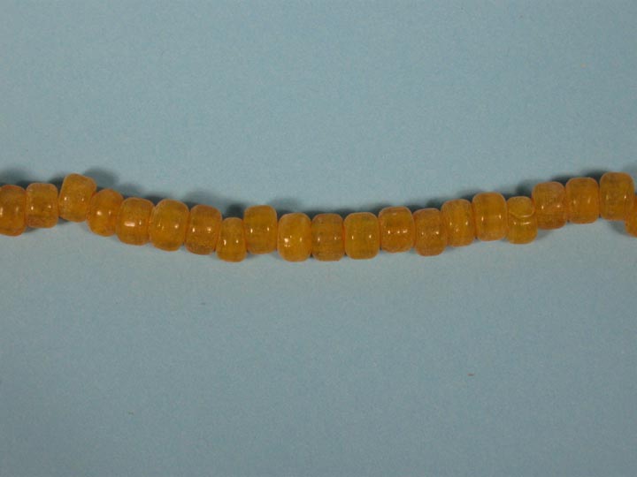 9mm Crow Beads: Translucent Yellow (kg) glass beads