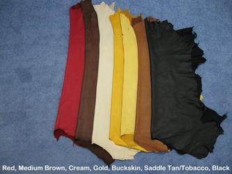 Garment Deerskin Leather: Black (sq ft) 