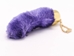 Synthetic Dyed Rabbit Foot Keychain: Purple - 42-00PP (Y3L)
