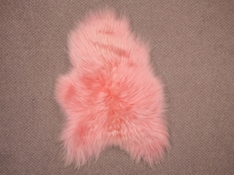 Dyed Icelandic Sheepskin:Light Coral:  90-100cm or 36" to 40" 