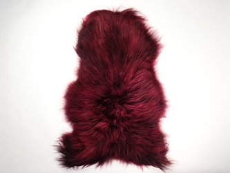 Dyed Icelandic Sheepskin: Red Wine: 110-120cm or 44" to 48" 