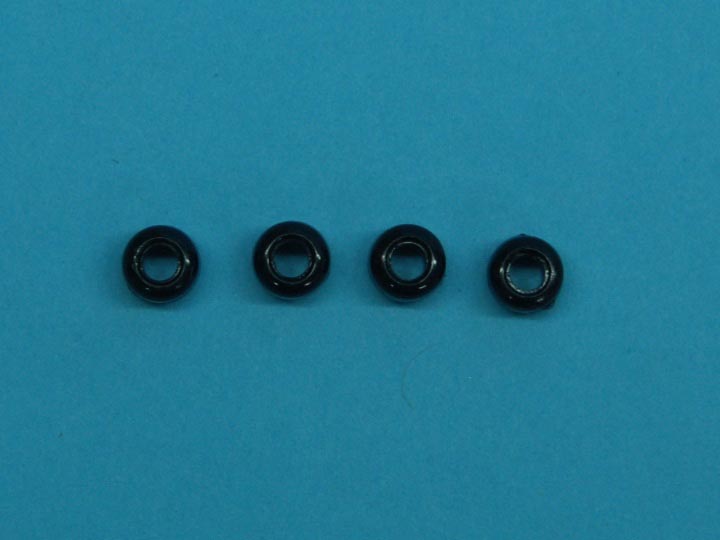 9mm Plastic Crow Beads: Black Opaque (1000/bag) plastic beads
