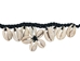 Cowrie Shell Dangling Flower Belt with Black Thread - 269-BE01B-AS (Y1X)