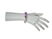 Cowrie Shell and Purple Puka Chips Bracelet - 269-BP02P-AS (8UN11)