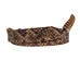 1" Real Rattlesnake Hat Band with Rattle and 3 Heads (Open Mouths) - 598-HB217