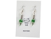 Iroquois Chevron Earrings: Green & Silver - 82-02-G (Y2H)
