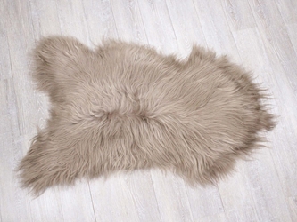 Dyed Icelandic Sheepskin: Taupe: 110-120cm or 44" to 48": Gallery Item 
