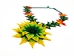 Colombian Beaded 3D Flower Necklace: Gallery Item - 1246-N02-G6130 (Y2K)