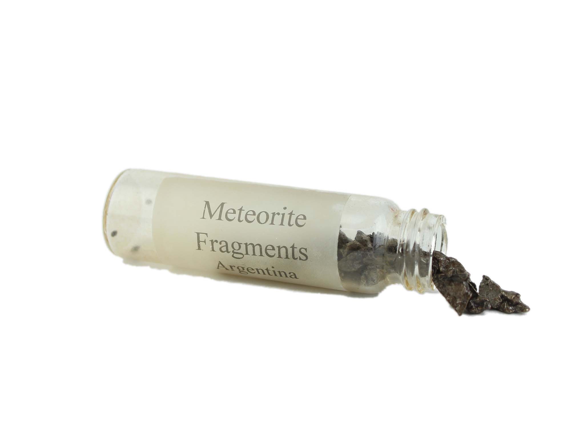 Meteorite Fragments in a Vial 