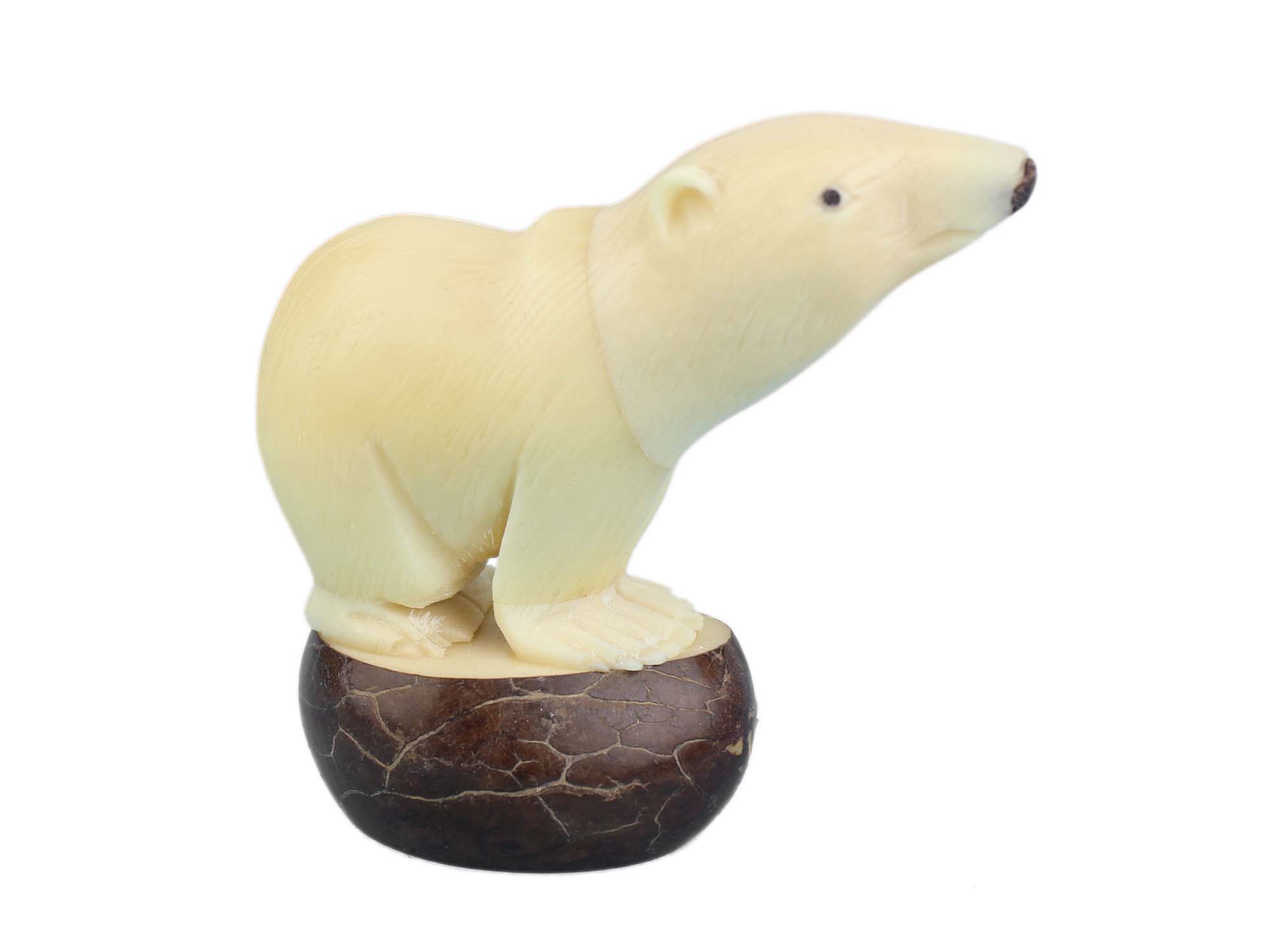 Tagua Nut Carving: Polar Bear 