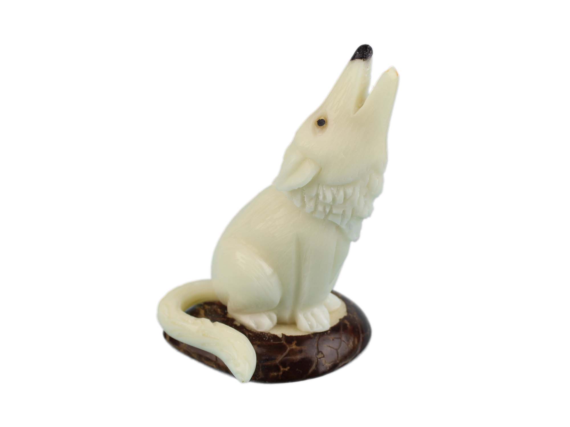 Tagua Nut Carving: Wolf 