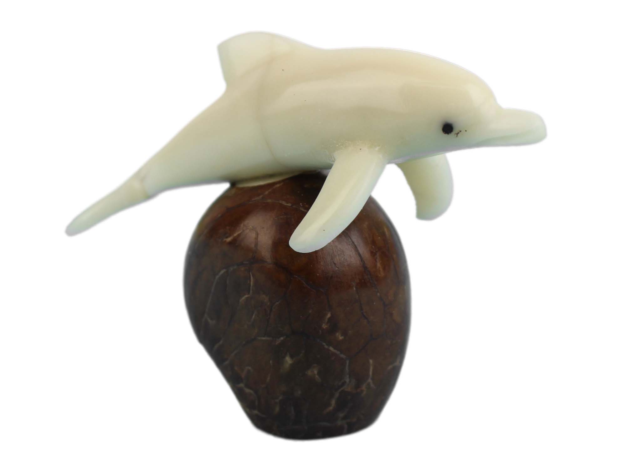 Tagua Nut Carving: Dolphin #6 