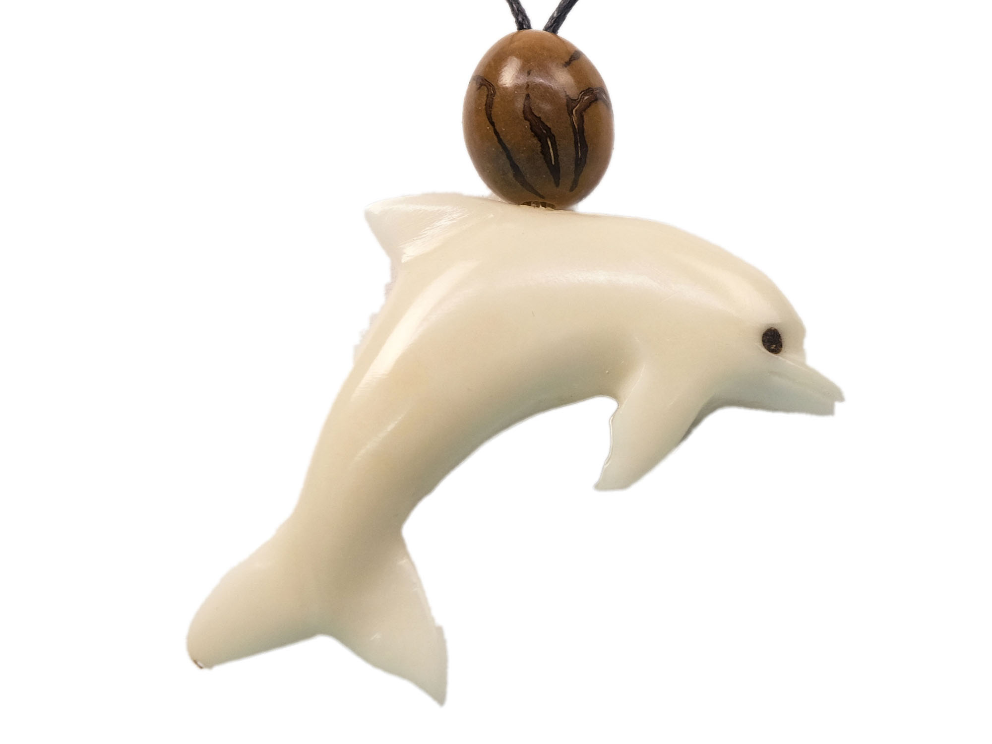 Tagua Nut Necklace: Dolphin 