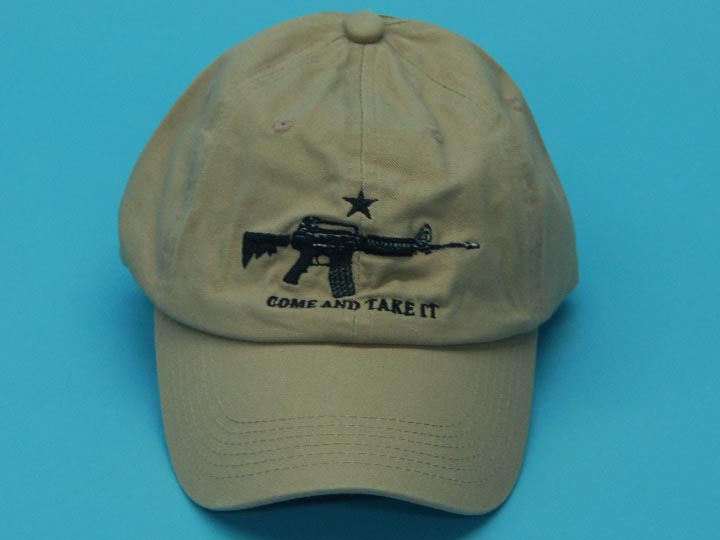 M-4 Come and Take It Cap: Khaki baseball caps
