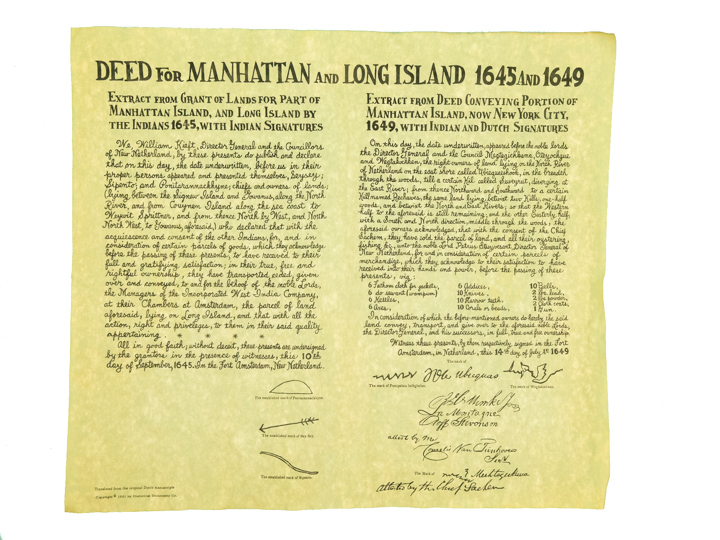Deed for Manhattan and Long Island Parchment 
