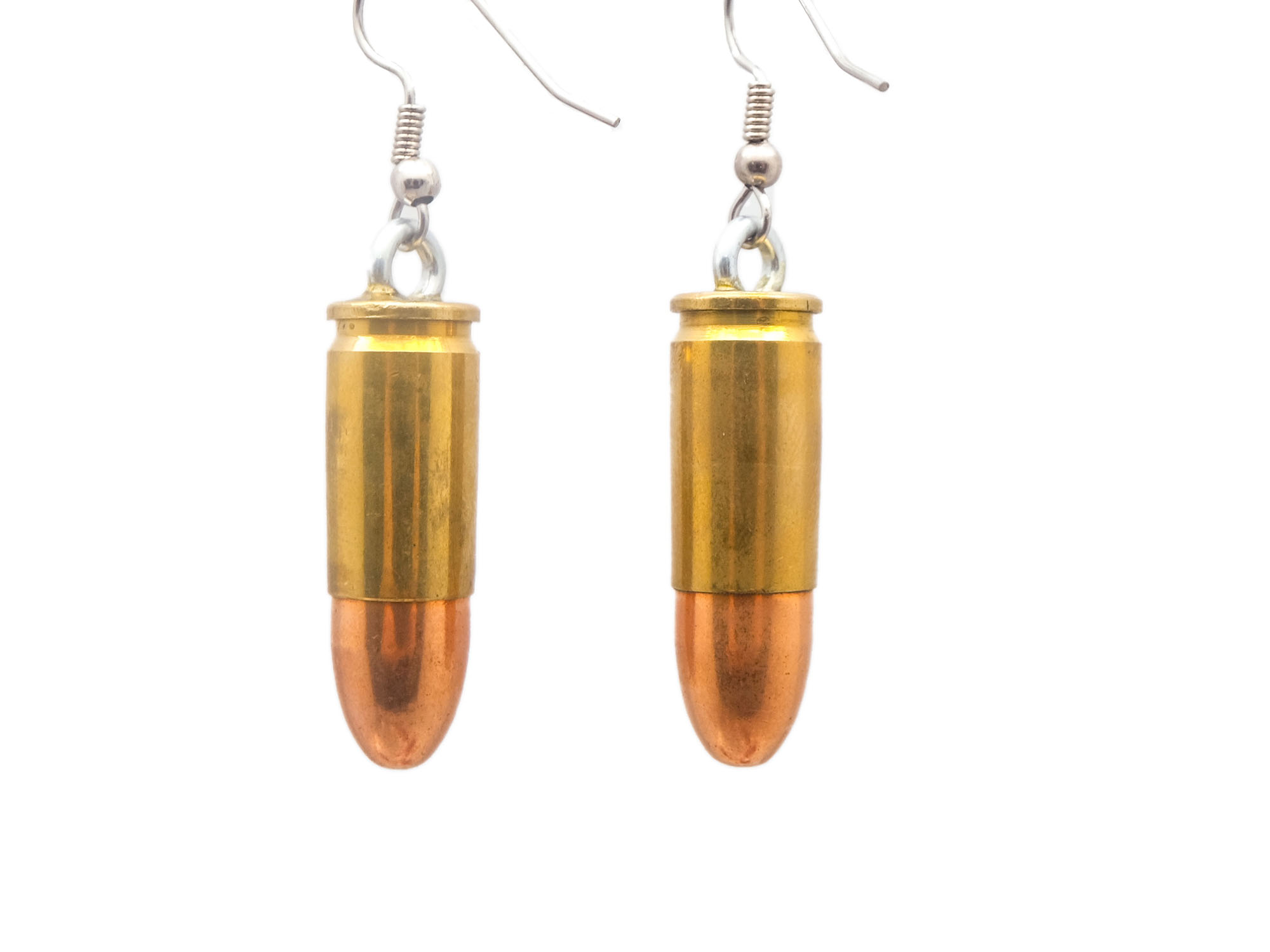 Bullet Earrings: 45CAL Brass 