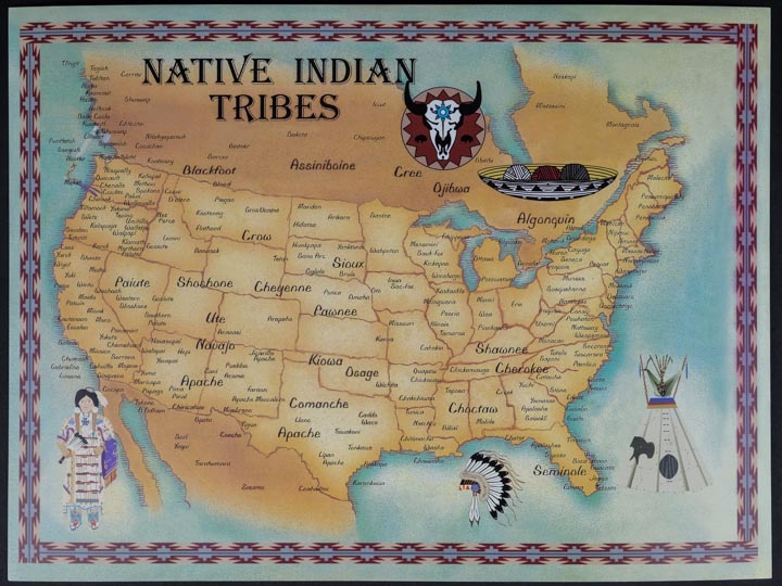Native American Tribe Map 