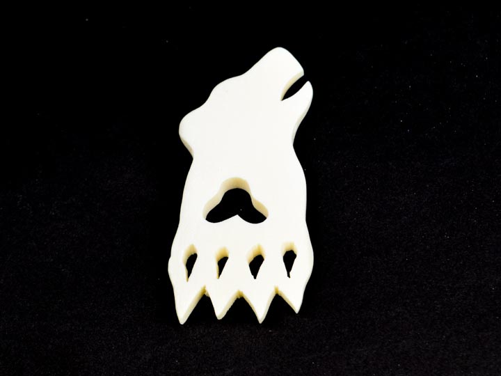 Wolf/Wolf Paw Bone Pendant: Medium bone pendants