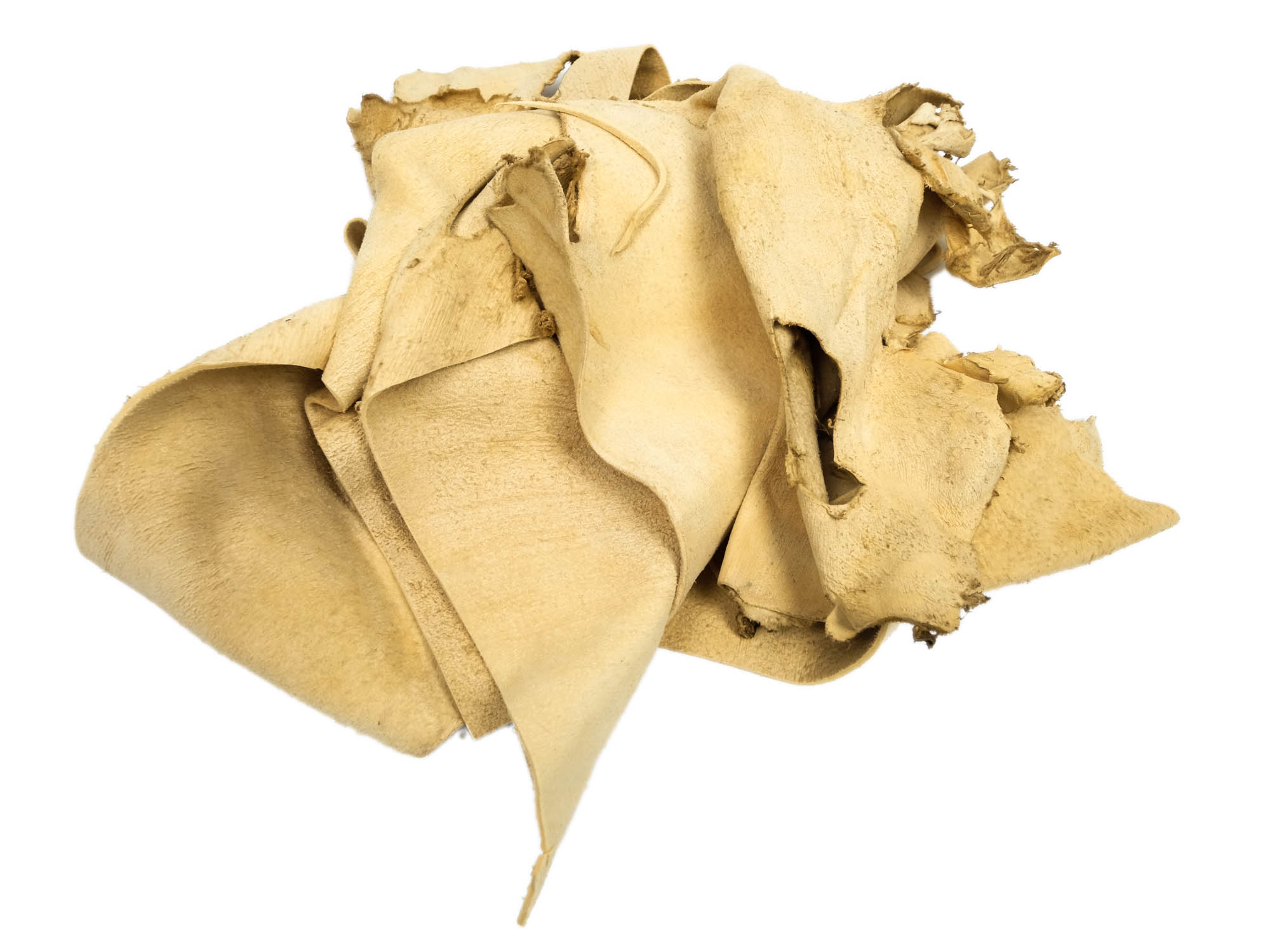 Commercial Brain-Tanned Deer Leather Scraps (lb) 