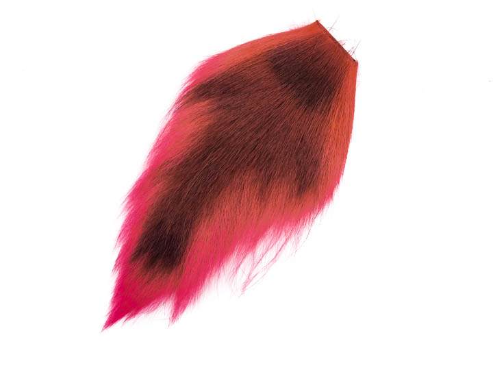 Dyed Deer Tail: Fluorescent Red 