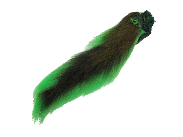 Dyed Deer Tail: Fluorescent Green 