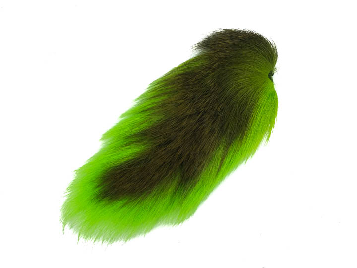 Dyed Deer Tail: Fluorescent Chartreuse 