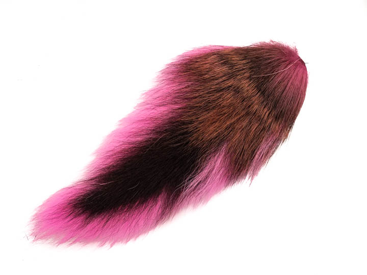 Dyed Deer Tail: Fluorescent Pink 