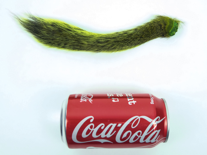 Dyed Squirrel Tail: Fluorescent Chartreuse - 162-509 (P3)