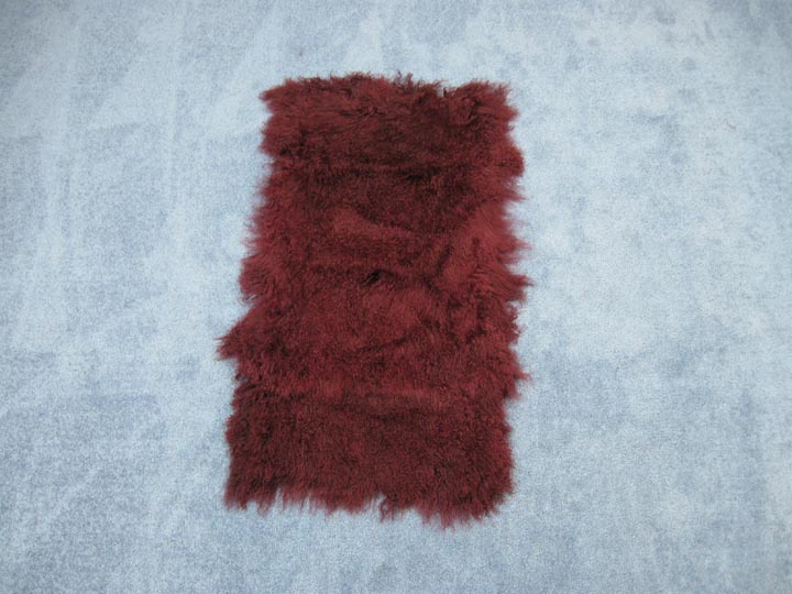 Dyed Tibet Lamb Plate: Burgundy - 167-A003 (L15)