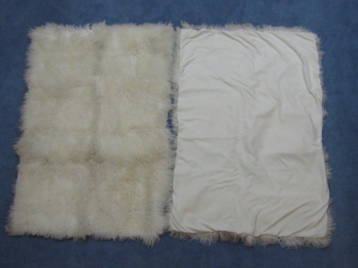Tibet Lamb Blanket: Medium ~48x71": Natural White 