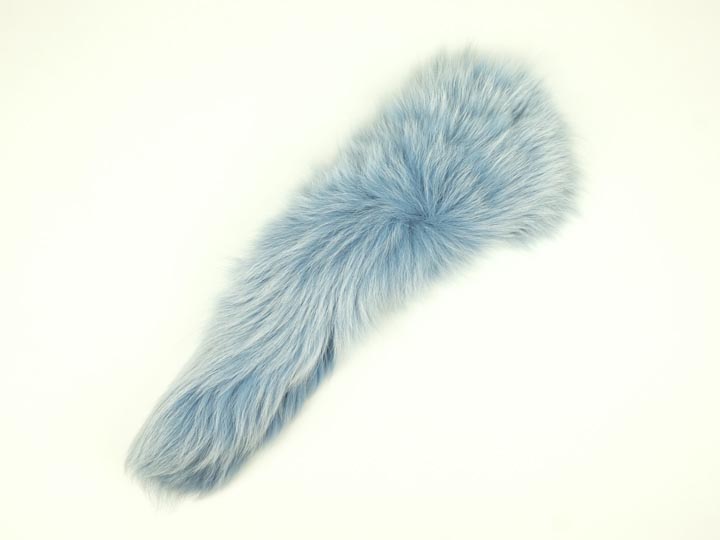 Dyed Fox Tail: Baby Blue 