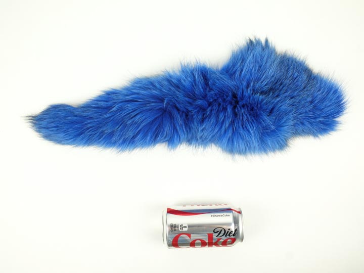 Dyed Fox Tail: Electric Blue - 18-05-EB (L11)