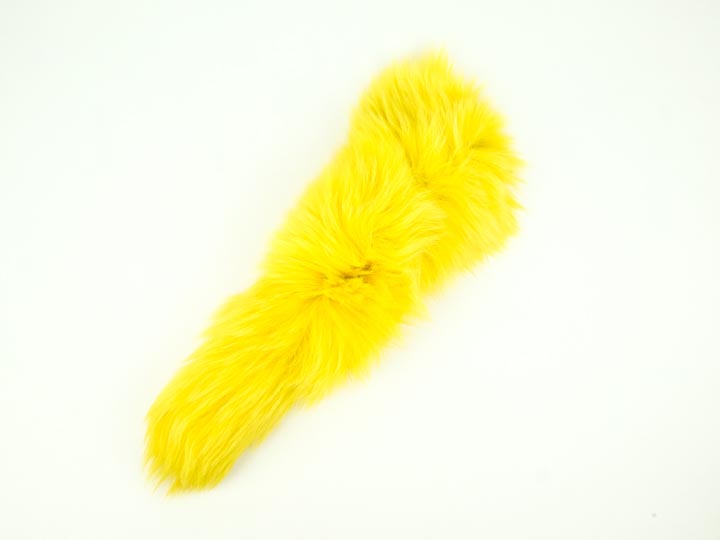 Dyed Fox Tail: Lemon Yellow 