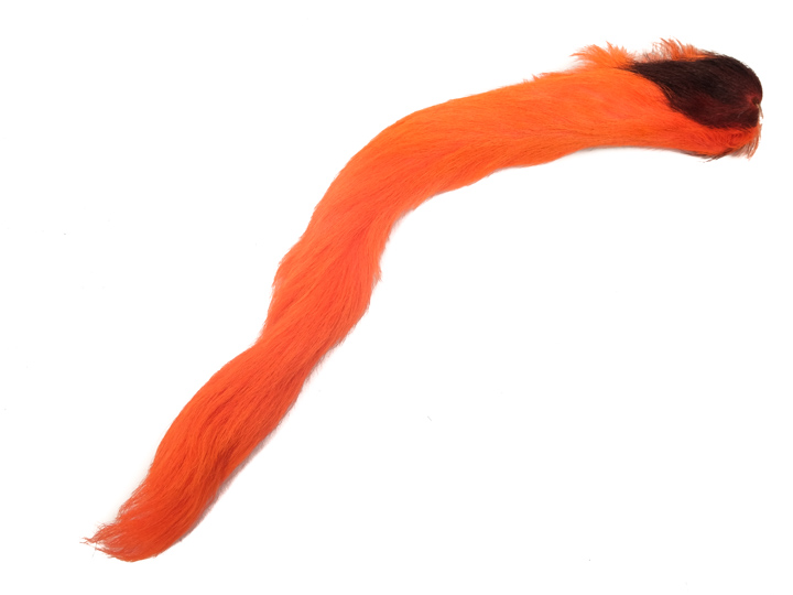 Dyed Calf Tail: Fluorescent Fire Orange 