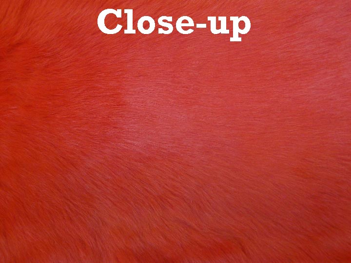 Dyed Trading Post Rabbit Skin: Red 