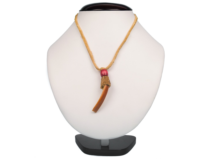 Ojibwa Large Beaver Tooth Necklace 