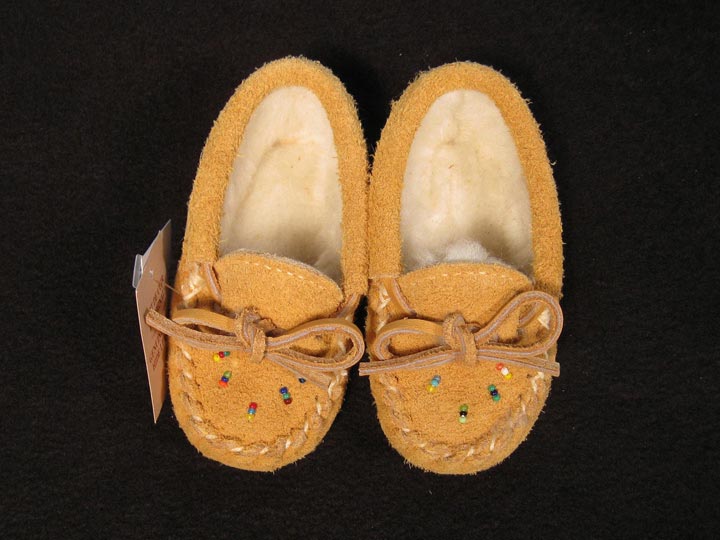 Huron Baby Cow Suede Leather Moccasins cow suede moccasins, cow moccasins