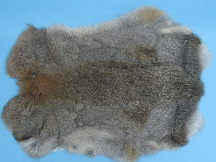 10 BULK LOT NATURAL GREY GENUINE RABBIT SKIN tan hide fur pelt craft skins bunny 