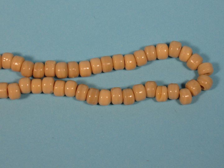 9mm Crow Beads: Opaque Tan (kg) glass beads