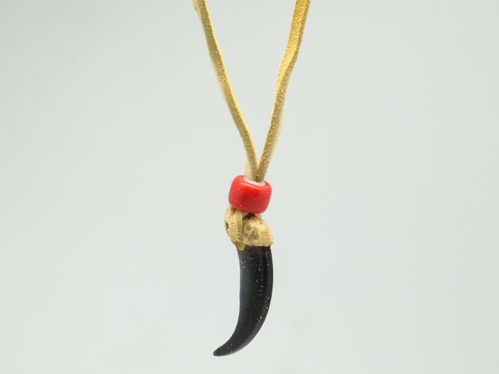 Realistic Iroquois Wolf Claw Necklace:  1-Claw 