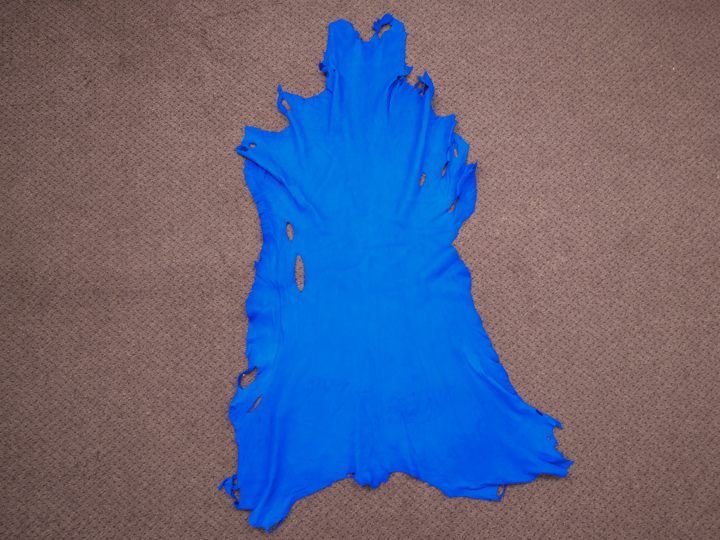 Deerskin Leather: #1/#2: Royal Blue (sq ft) 