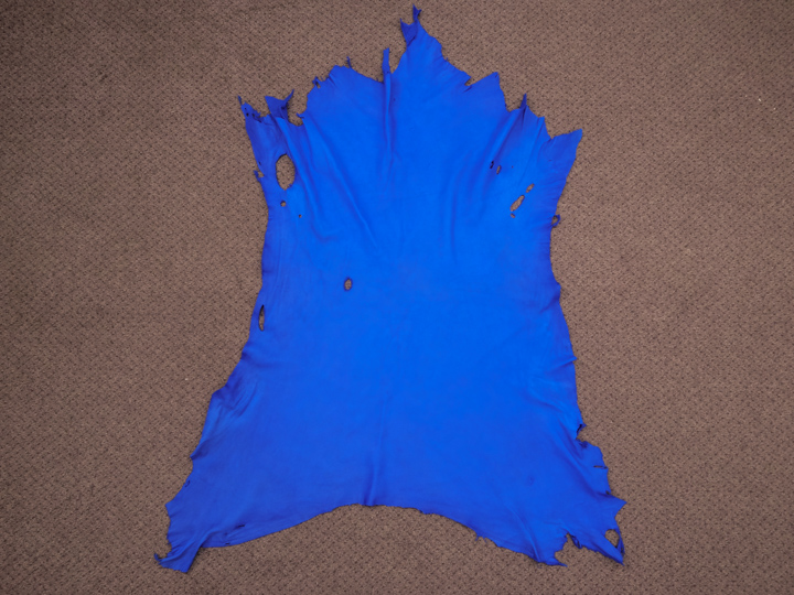 Garment Deerskin Leather: Royal Blue (sq ft) 